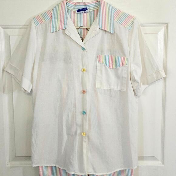 Vintage Cape Cod Sportswear Outfit Grandma Cottage Core Vintage Pastel Medium - Picture 4 of 12